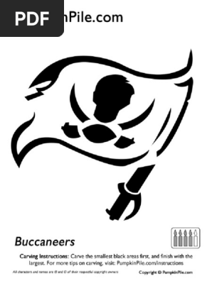Buccaneers Pumpkin Carving Tempate