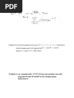 Problem 3: Let equation p (Z) = Z +Z +1=0 has one complex root with argument θ with 90 <θ<180 in the complex plane. Determine θ