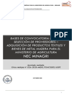 BASES CONVOCATORIA DE PROVEEDORES - NEC MINAGRI