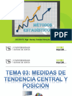 MEDIDAS DE TENDENCIA CENTRAL Y POSICIÓN - Tema 03