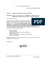 Carta de Solicitud de Revision y Aprobacion Del Proyecto RP y RS