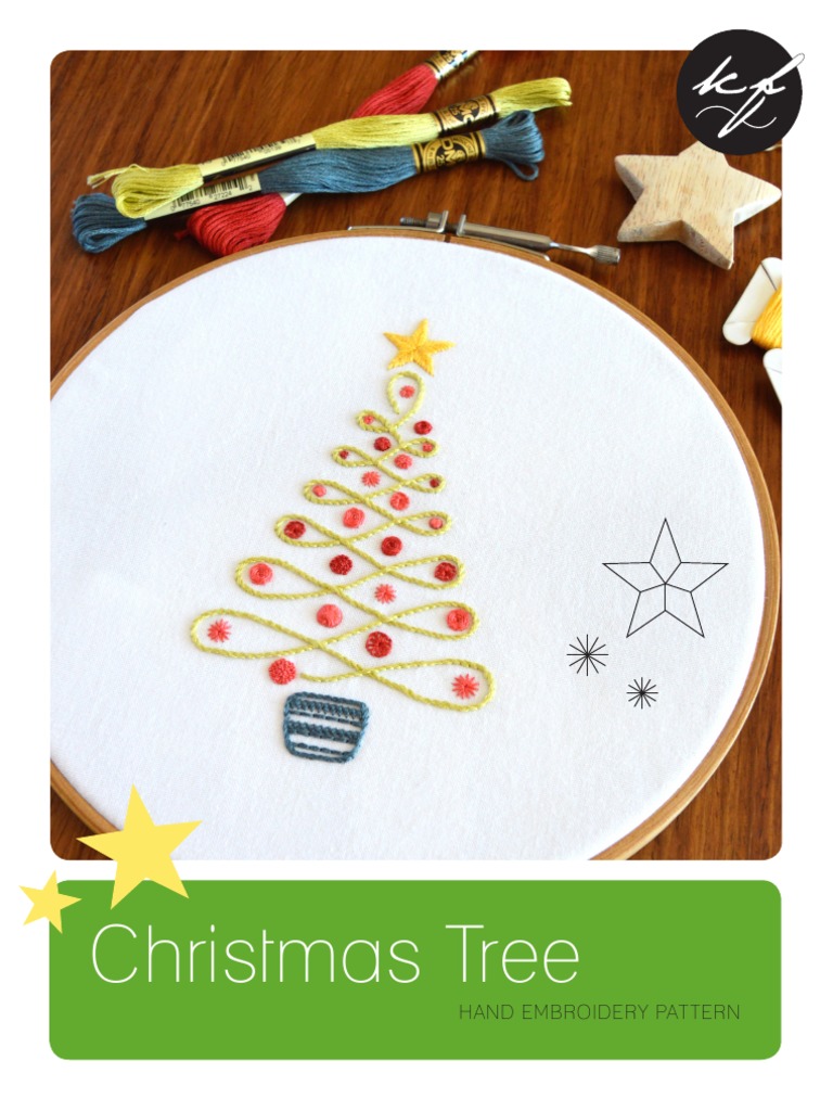 Christmas Tree: Hand Embroidery Pattern | PDF | Embroidery | Decorative ...