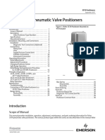 Fisher 3570 Pneumatic Valve Positioners: Instruction Manual