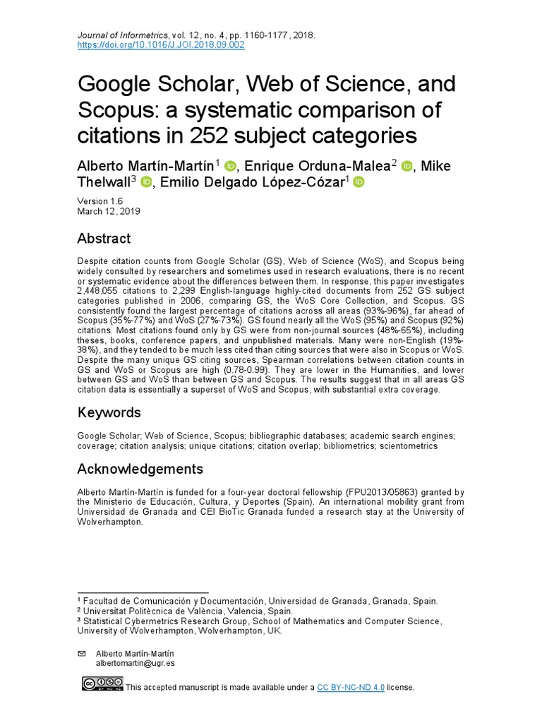 Google Scholar, Web of Science, and Scopus: A Systematic Comparison of ...