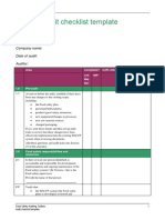 HACCP Food Safety Audit Checklist PDF