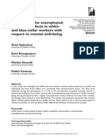 Training For The Unemployed Differential Effects in Whiteand Blue-Collar Workers With Respect To Mental Well-Being