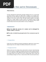 Determinants of Exchange Rate