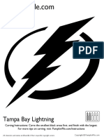 Tampa Bay Lightning Pumpkin Carving Template