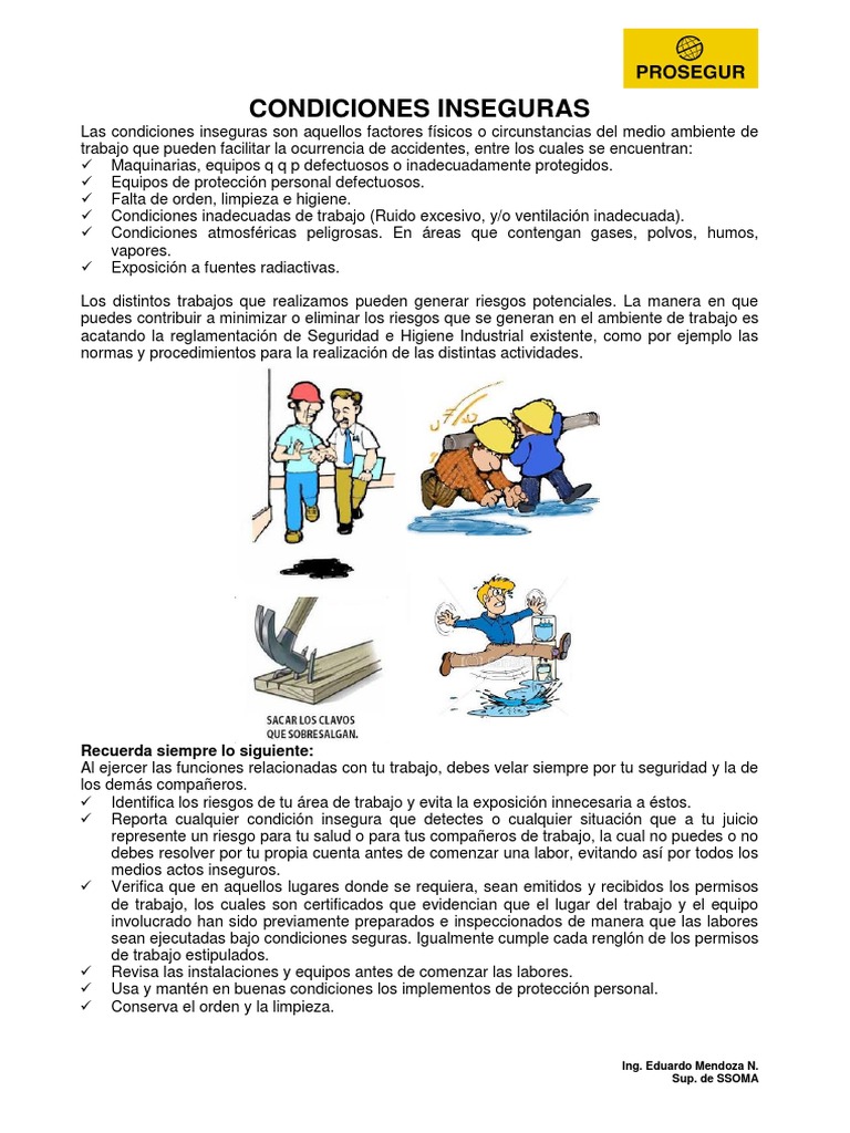 Condiciones Inseguras en el Trabajo | PDF