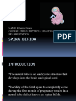 SPINA BIFIDA - PPTX Childs Heath and Physical Rehabilitation