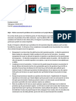Plainte Concernant La Présidence de La Commission Sur Le Projet GNL/Gazoduq