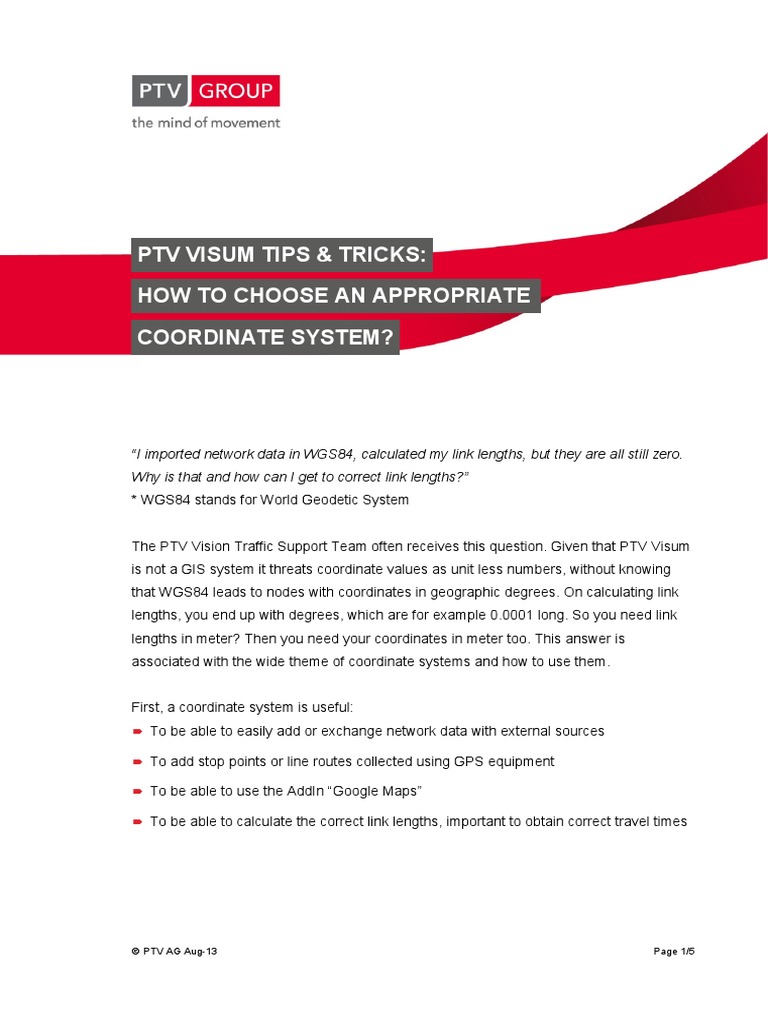 How To Choose An Appropriate PTV Visum Tips & Tricks | PDF | Geodesy ...