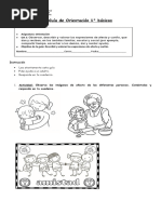 Actividades sobre la familia para 1° básico | PDF