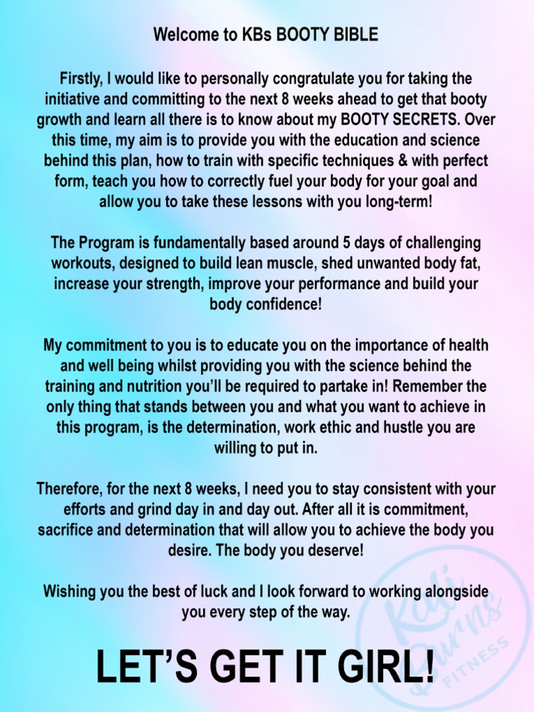 Kali Burns Booty Bible Pdf