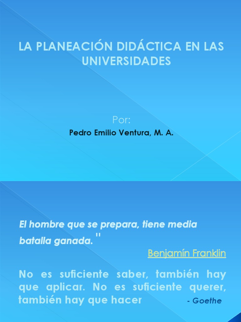 Planeación Didáctica en Las Ies | PDF | Planificación | Plan de estudios
