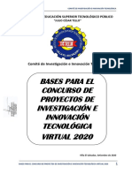 Bases, Concurso de Proyectos de Investigacion e Innovacion Tecnologica Virtual 2020