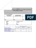 Choix Des Correspondants Étrangers Pour Les Crédits Documentaires Et Les Stand-By À L'import PDF