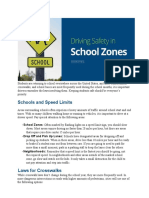 Driving Safety in School Zones