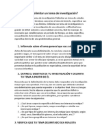 Cómo delimitar un tema de investigación paso a paso