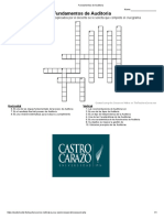 Fundamentos de Auditoria - Crusigrama