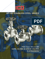 Api 603 Stainless Steel Valves: Gate, Globe & Check Valves Y-Strainers