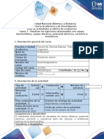 Guía de actividades y rúbrica de evaluación - Tarea 1 - Fundamentos de campo electrostático