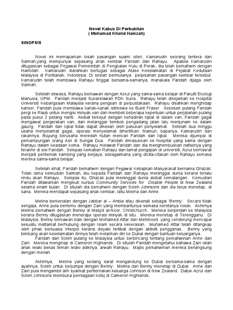 Sinopsis Kabus Di Perbukitan Pdf