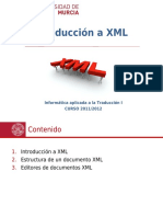 Introducción A XML: Informática Aplicada A La Traducción I CURSO 2011/2012