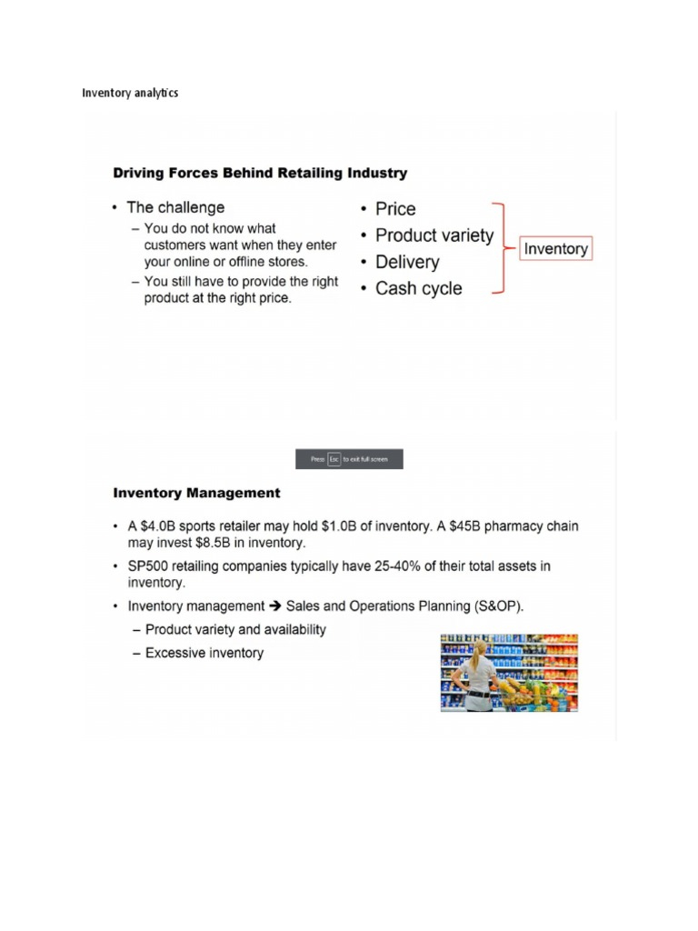 Inventory Analytics Guide | PDF