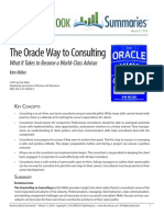 Oracle Way To Consulting Summary