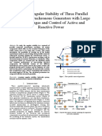 Transient Angular Stability of 3 Parallel Connected IG With Large Load Changes and COntrol of Active and Reactive Power