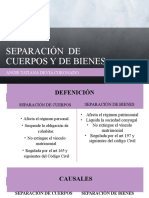 Separación de Cuerpos y de Bienes