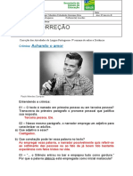 Correção 9ºano9 Semana LP