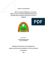 Karya Tulis Ilmiah Perbandingan Hasil Pemeriksaan Malaria Menggunakan Metode Mikroskopis Dengan Metode Immunochromatography Test ICT 2 Produk PDF