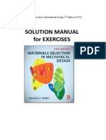 Solution Manual For Exercises: Materials Selection in Mechanical Design 5 Edition (2017)