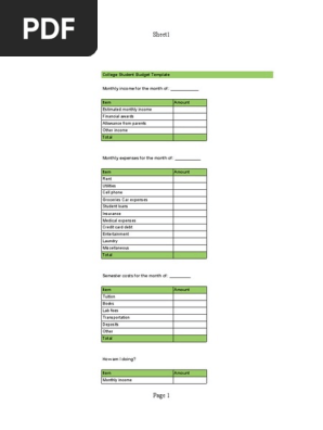 Student-Budget-Template