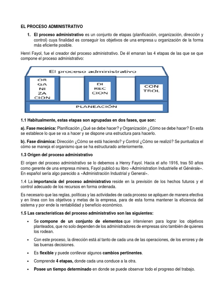 El Proceso Administrativo | PDF | Crecimiento personal y profesional ...