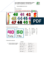 Tema Numeros Del 40 Al 50 en Ingles Semana Del 13 Al 31 de Julio