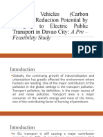 Electric Vehicles (Carbon Emission Reduction Potential by Changing To Electric Public Transport in Davao City: A Pre