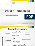Unidad VI Probabilidades Tema 1 Combinatoria practica