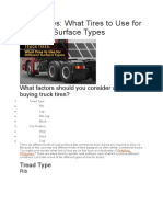 Truck Tires - What Tires To Use For Different Surface Types