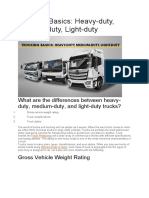 Trucking Basics - Heavy-duty, Medium-duty, Light-duty