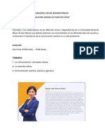Clase Magistral Unmsm Comunicación Asertiva en Tiempo de Crisis - Día Del Servidor Público PDF