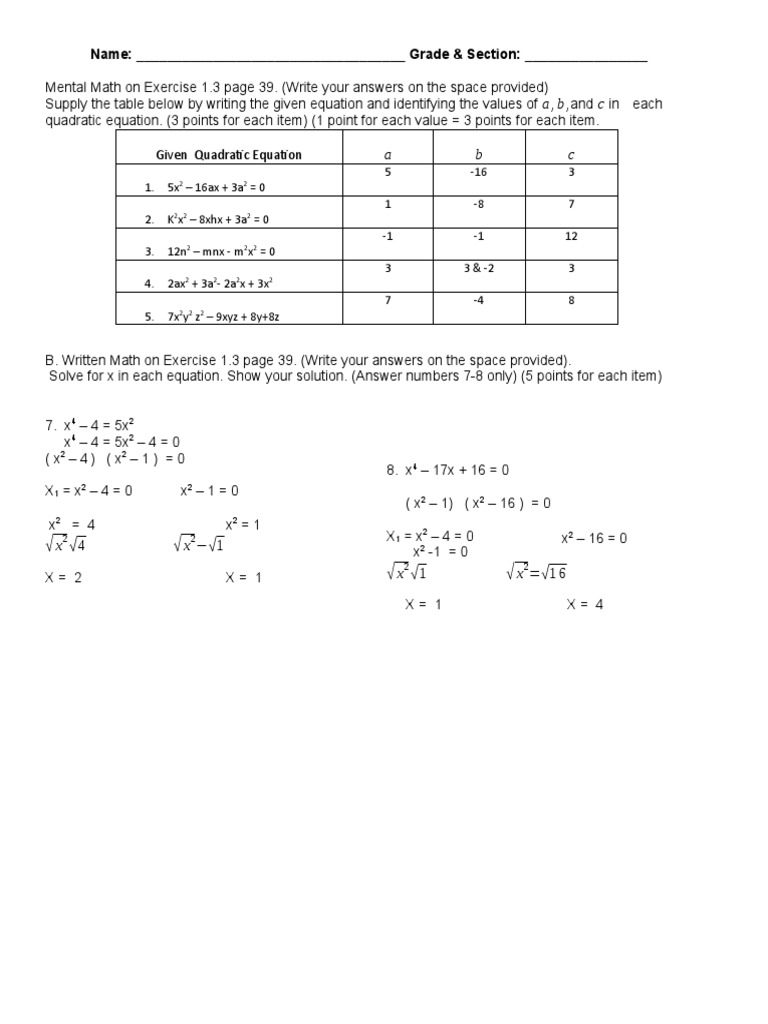 SET B Activity Check Lesson 3 WITH ANSWER | PDF