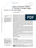 Quality-Of-Life (Qol) of Indonesian Children Living With Hiv: The Role of Caregiver Stigma, Burden of Care, and Coping