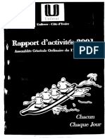 Rapport annuel exercice 2001