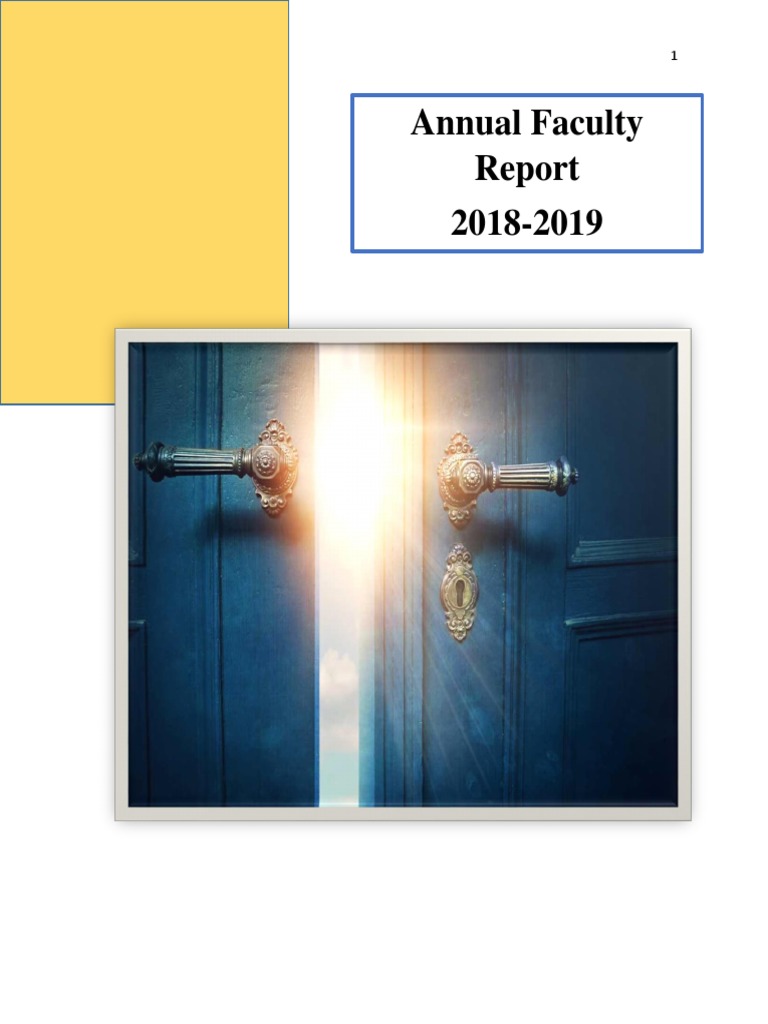 2018-2019 Faculty Annual Report Summary | PDF
