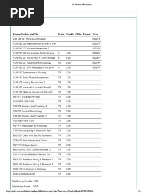 college transcript