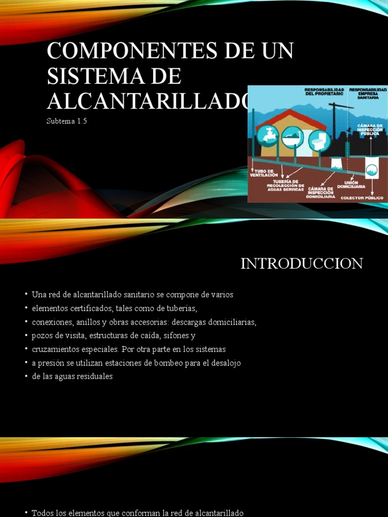 1.5 Componentes-De-Un-Sistema-De-Alcantarillado | PDF | Alcantarillado