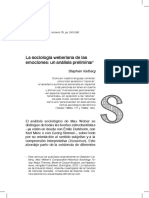 Stephen Kalberg - La Sociología Weberiana de Las Emociones